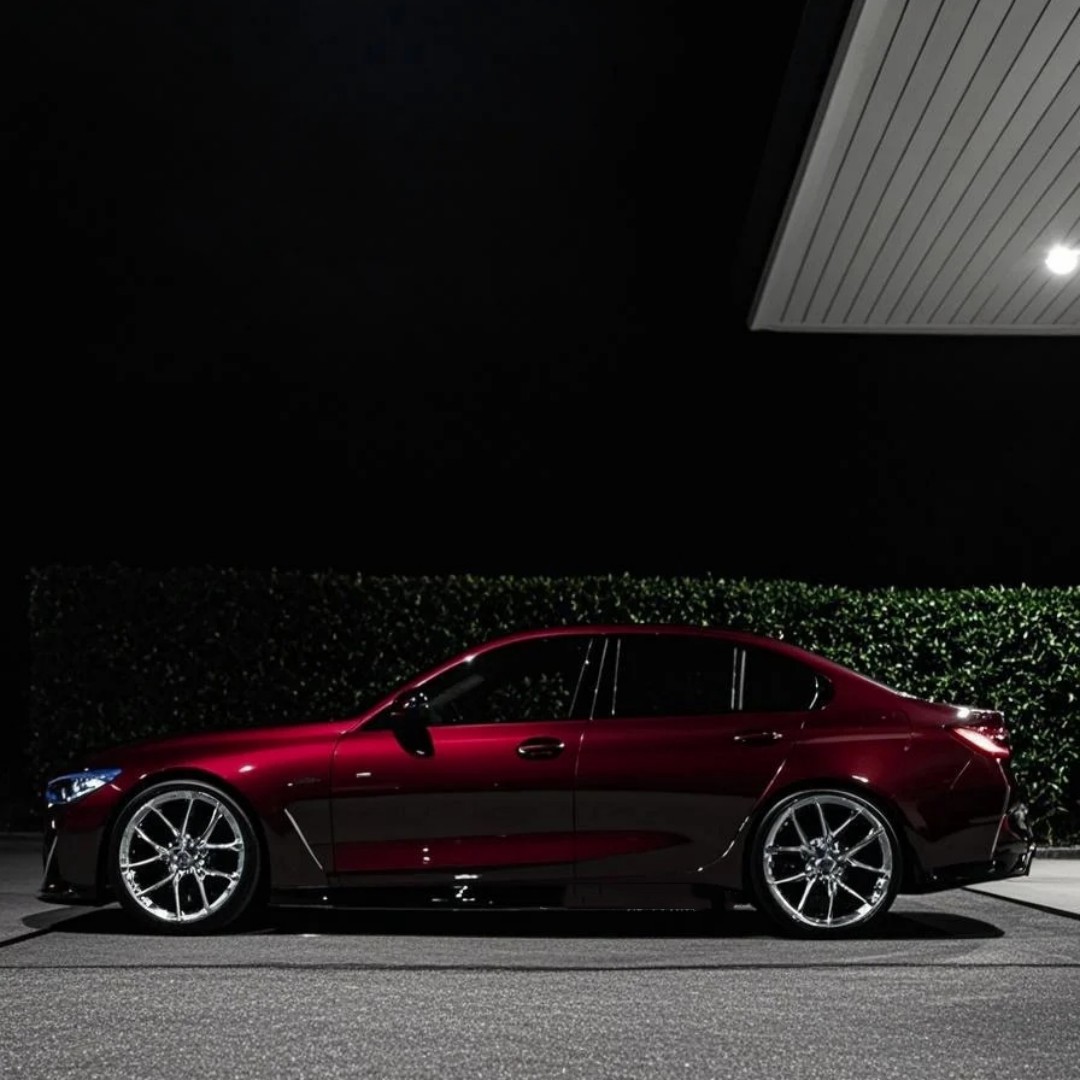 Ravoony Plus PET Gloss Glaze Black Red Vinyl Wrap