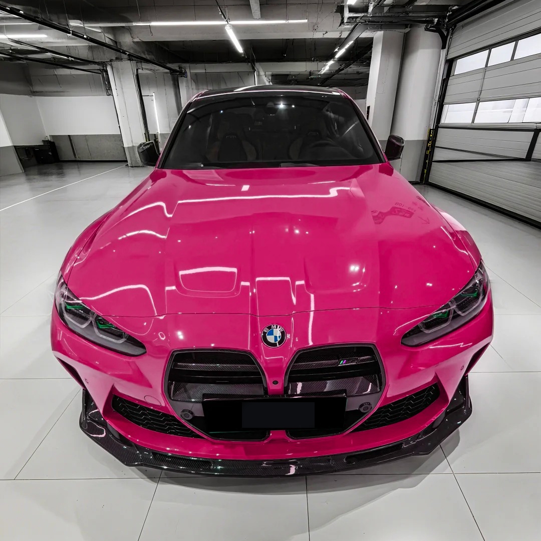 Ravoony Basic PET Glossy Crystal Rose Red Vinyl Car Wrap