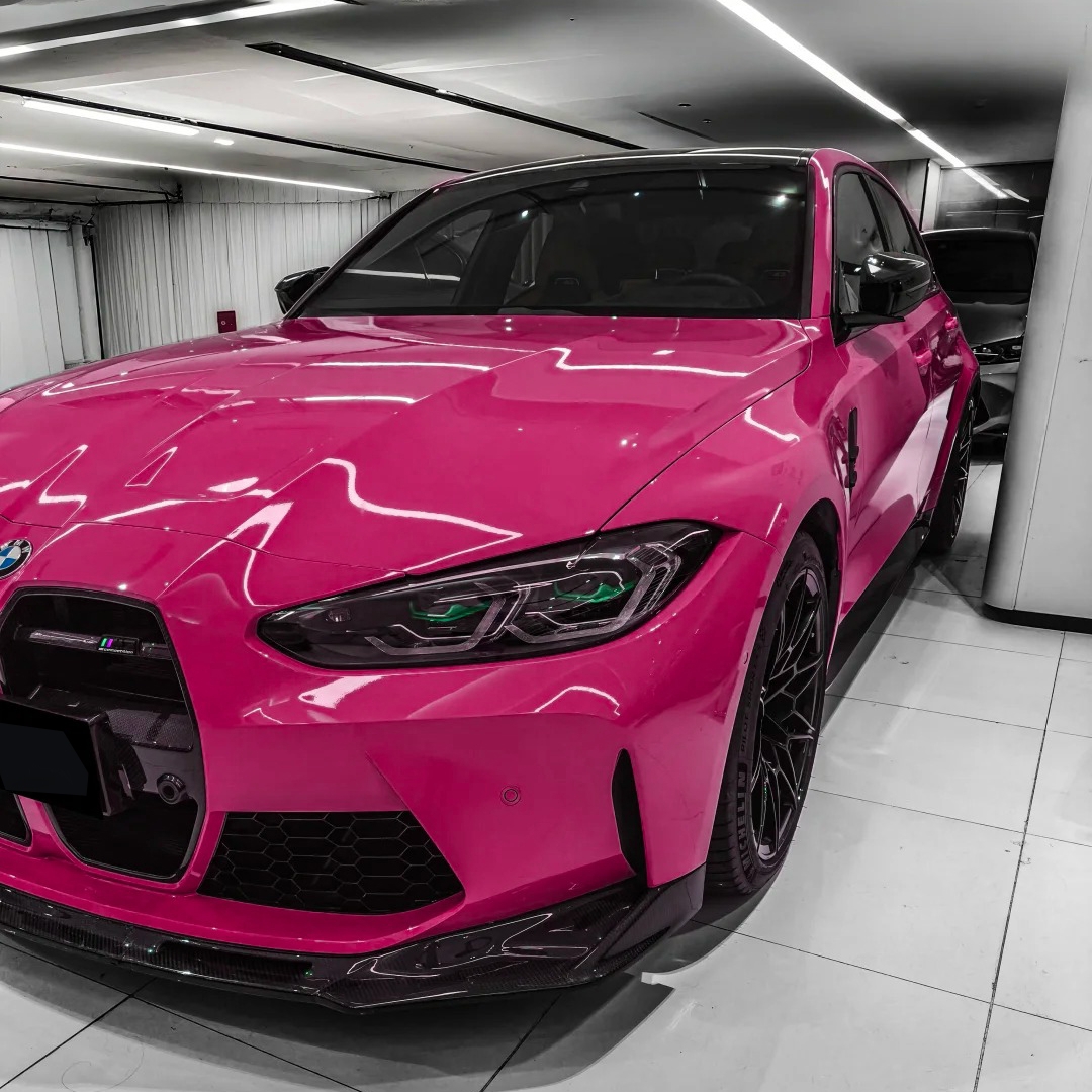 Ravoony Basic PET Glossy Crystal Rose Red Vinyl Car Wrap