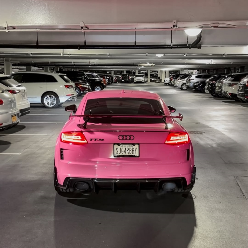 Ravoony Basic PET Glossy Princess Pink Vinyl Car Wrap