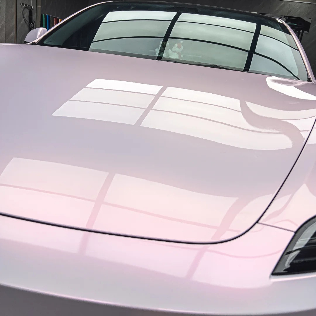 Ravoony Plus Glossy Flower Pink Car Wrap
