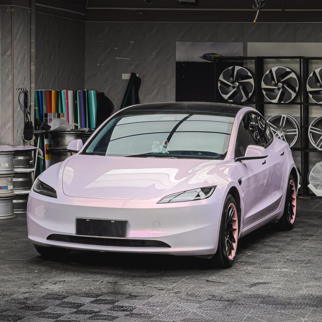 Ravoony Plus Glossy Flower Pink Car Wrap