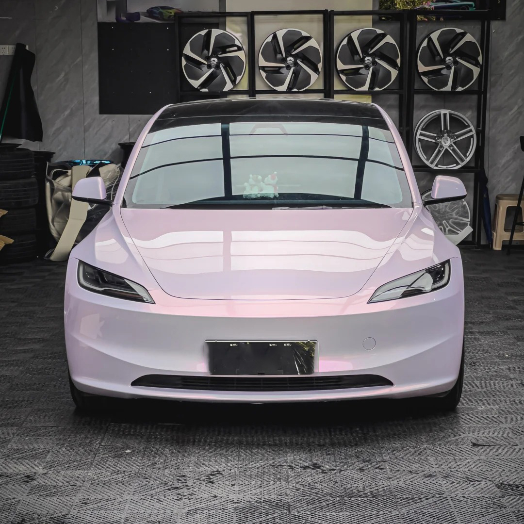 Ravoony Plus Glossy Flower Pink Car Wrap