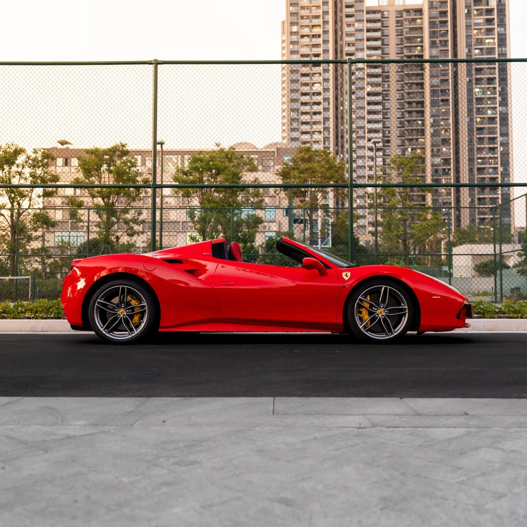 Ravoony Plus PET Glossy Crystal Ferrari Red Vinyl Car Wrap