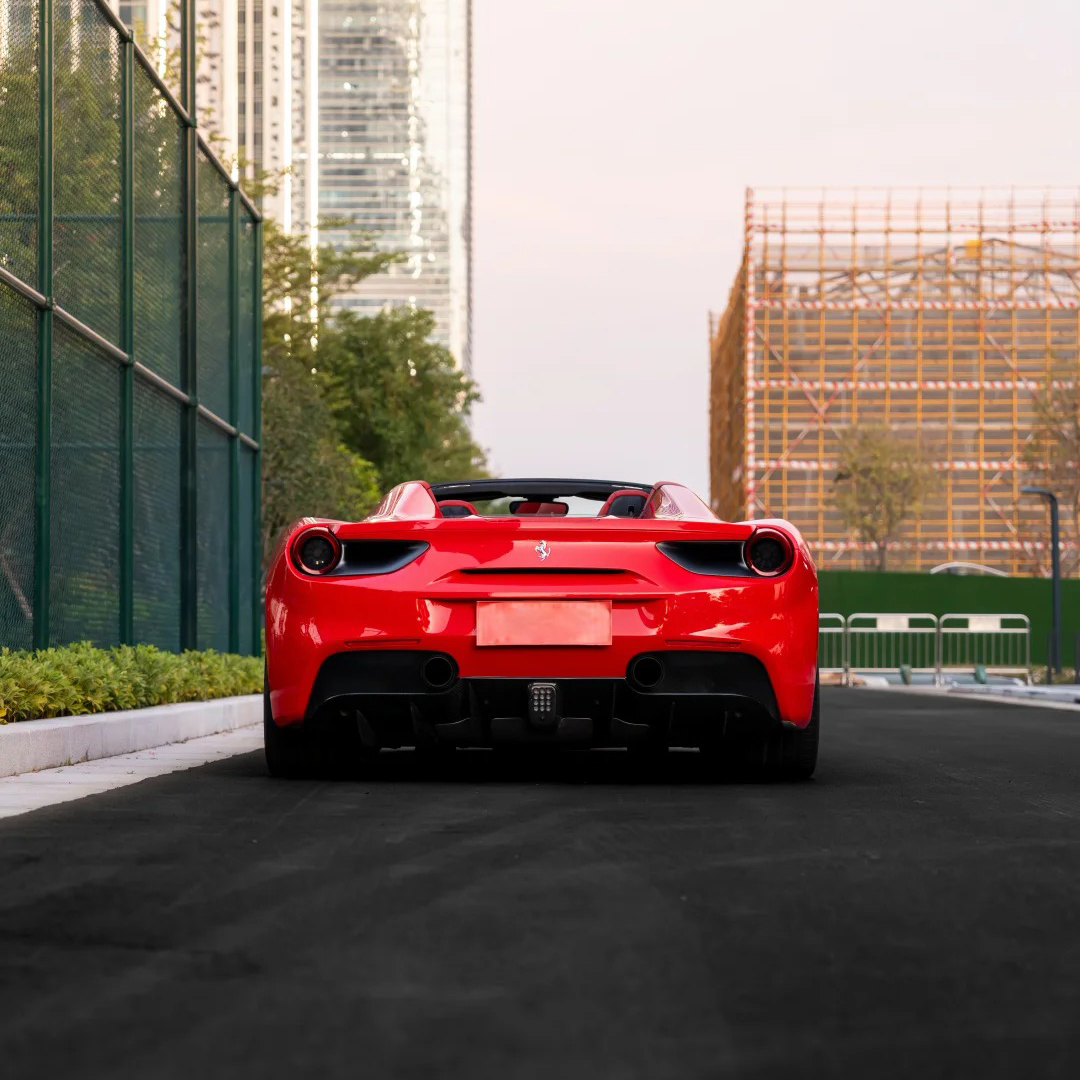 Ravoony Plus PET Glossy Crystal Ferrari Red Vinyl Car Wrap