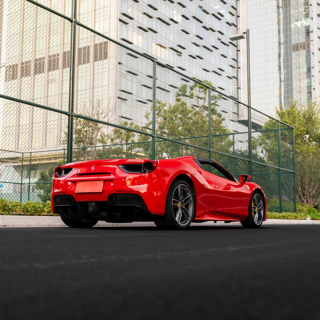 Ravoony Plus PET Glossy Crystal Ferrari Red Vinyl Car Wrap