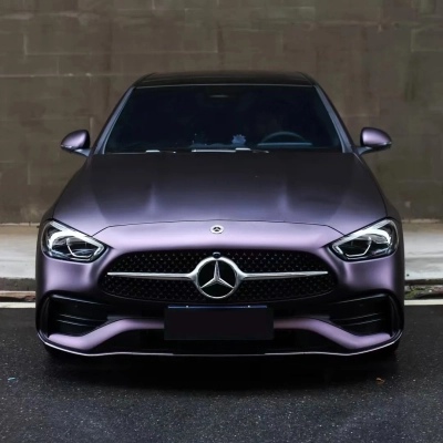   Ravoony Plus Ultra Matte Black Purple Car Vinyl Wrap 02