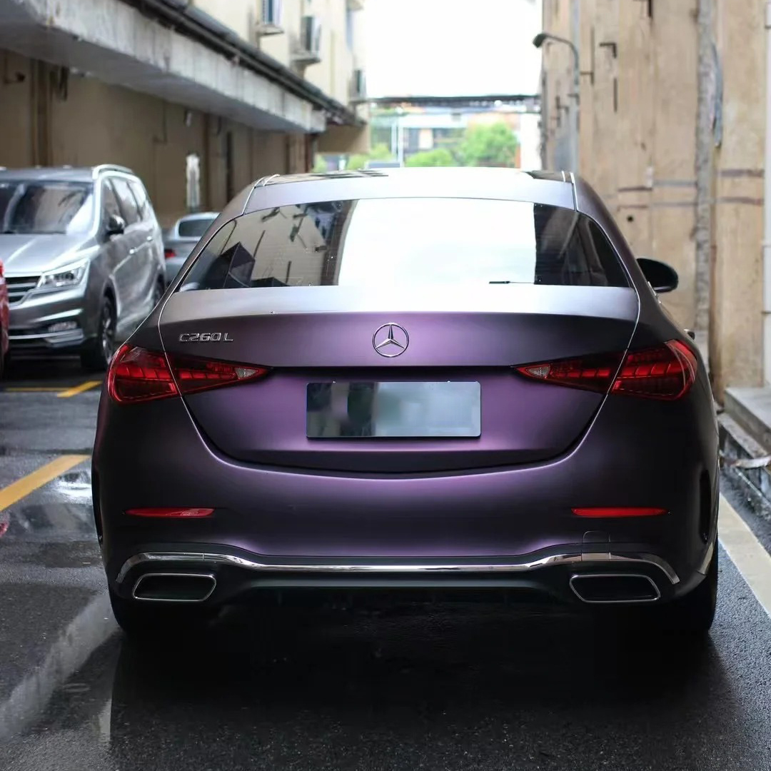   Ravoony Plus Ultra Matte Black Purple Car Vinyl Wrap