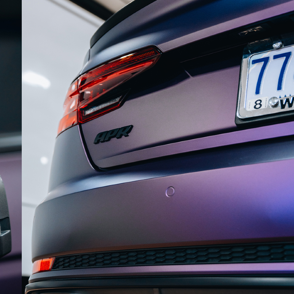   Ravoony Plus Ultra Matte Black Purple Car Vinyl Wrap