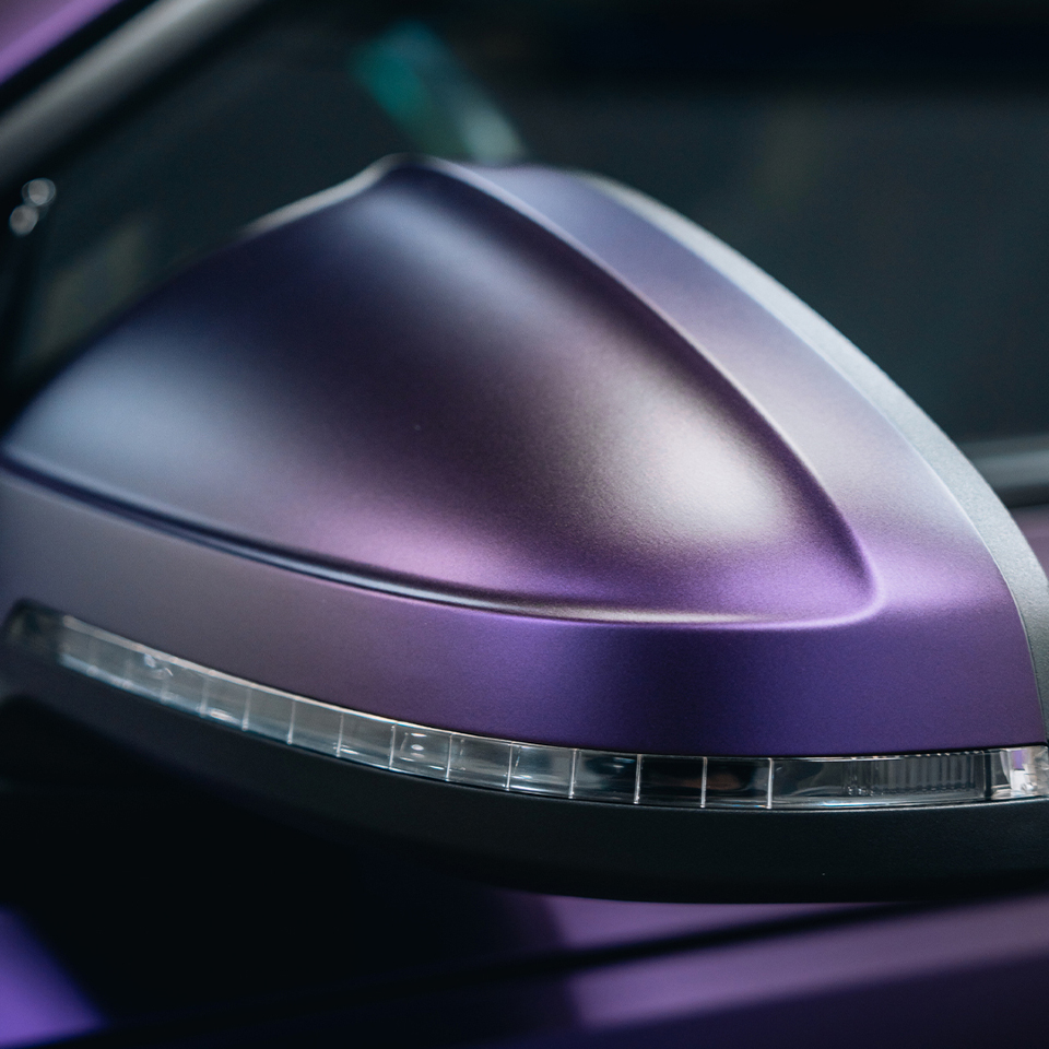   Ravoony Plus Ultra Matte Black Purple Car Vinyl Wrap