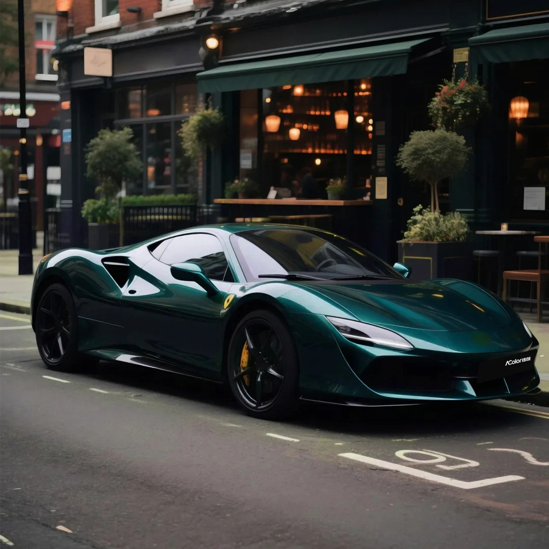 Ravoony Plus Gloss Metallic Midnight Green Car Wrap