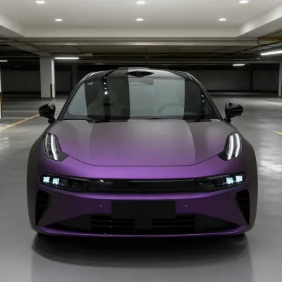 Ravoony Plus Ultimate Flat Magic Purple Car Vinyl Wrap 02