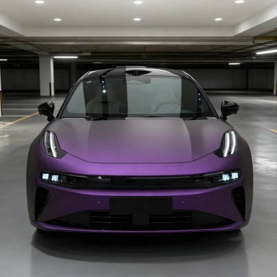 Ravoony Plus Ultimate Flat Magic Purple Car Vinyl Wrap 02