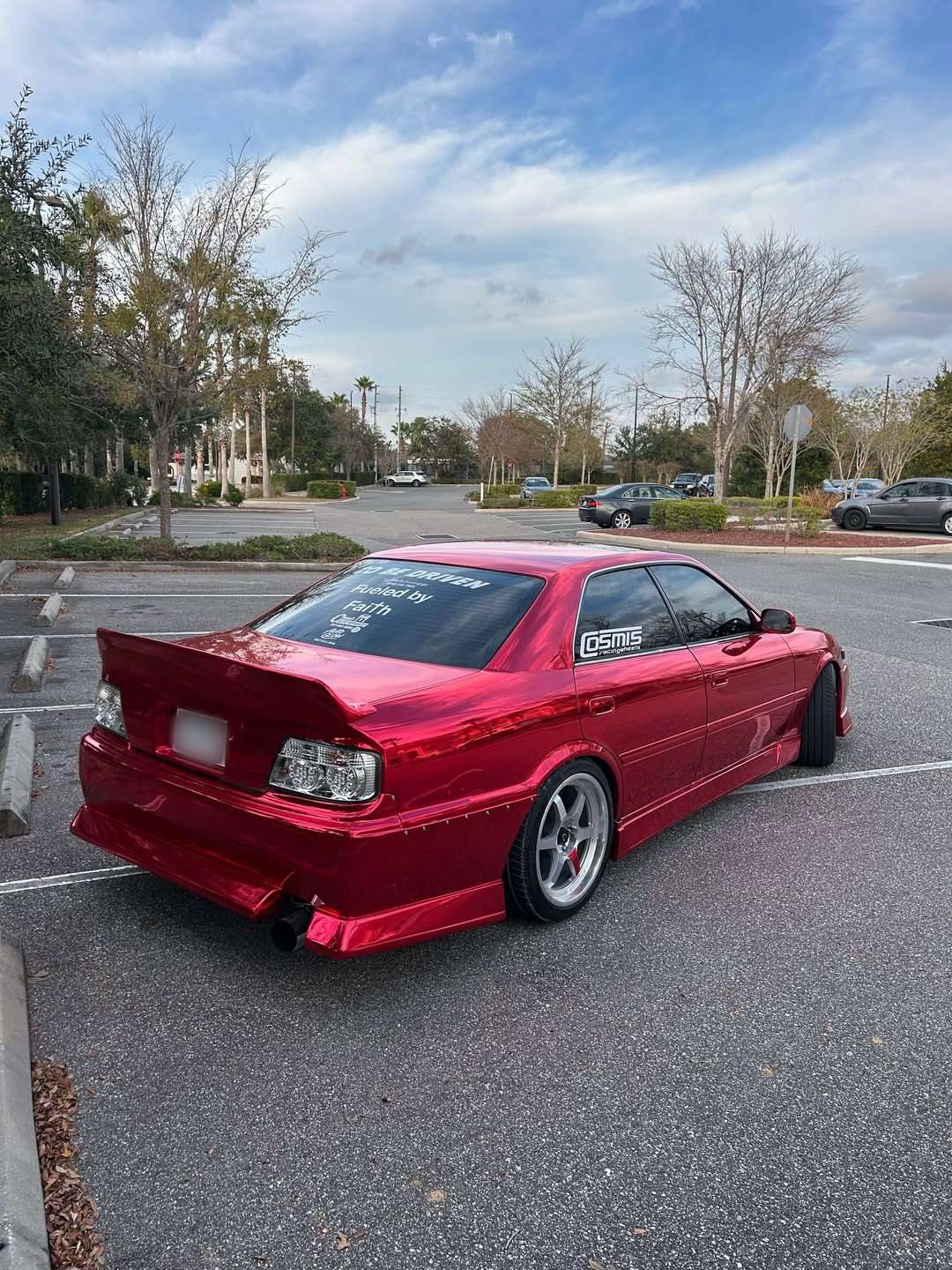 Ravoony Plus Super Gloss Chrome Red Vinyl Car Wrap