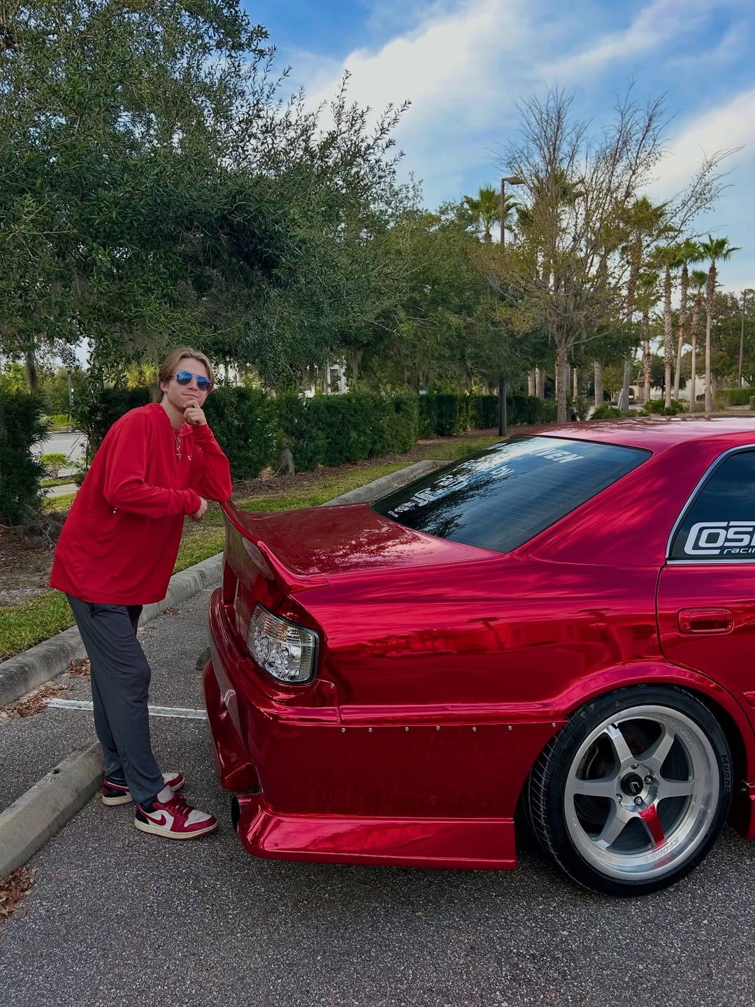 Ravoony Plus Super Gloss Chrome Red Vinyl Car Wrap