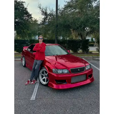 Ravoony Plus Super Gloss Chrome Red Vinyl Car Wrap 01