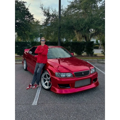 Ravoony Plus Super Gloss Chrome Red Vinyl Car Wrap 02