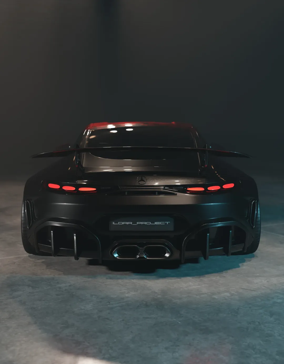 Ravoony Pro Customized TPU Black To Red Gradient PPF Paint Protective Film