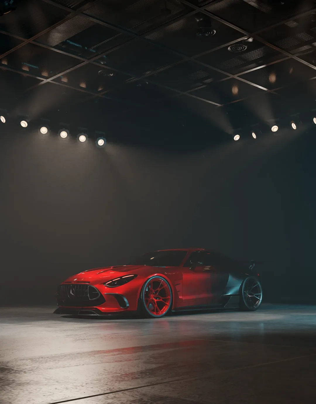 Ravoony Pro Customized TPU Black To Red Gradient PPF Paint Protective Film