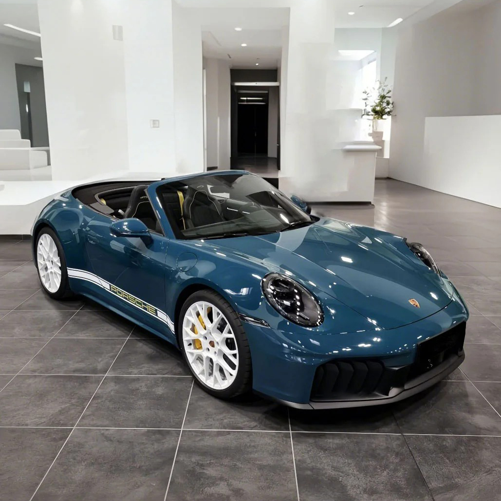 Ravoony Plus PET Glossy Porsche Deep Blue Car Vinyl Wrap