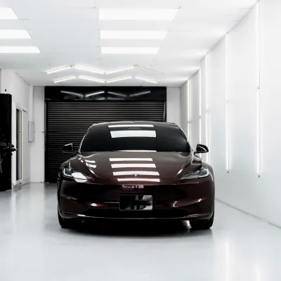 Ravoony Plus Gloss Metallic Mahogany Red Vinyl Wrap 02