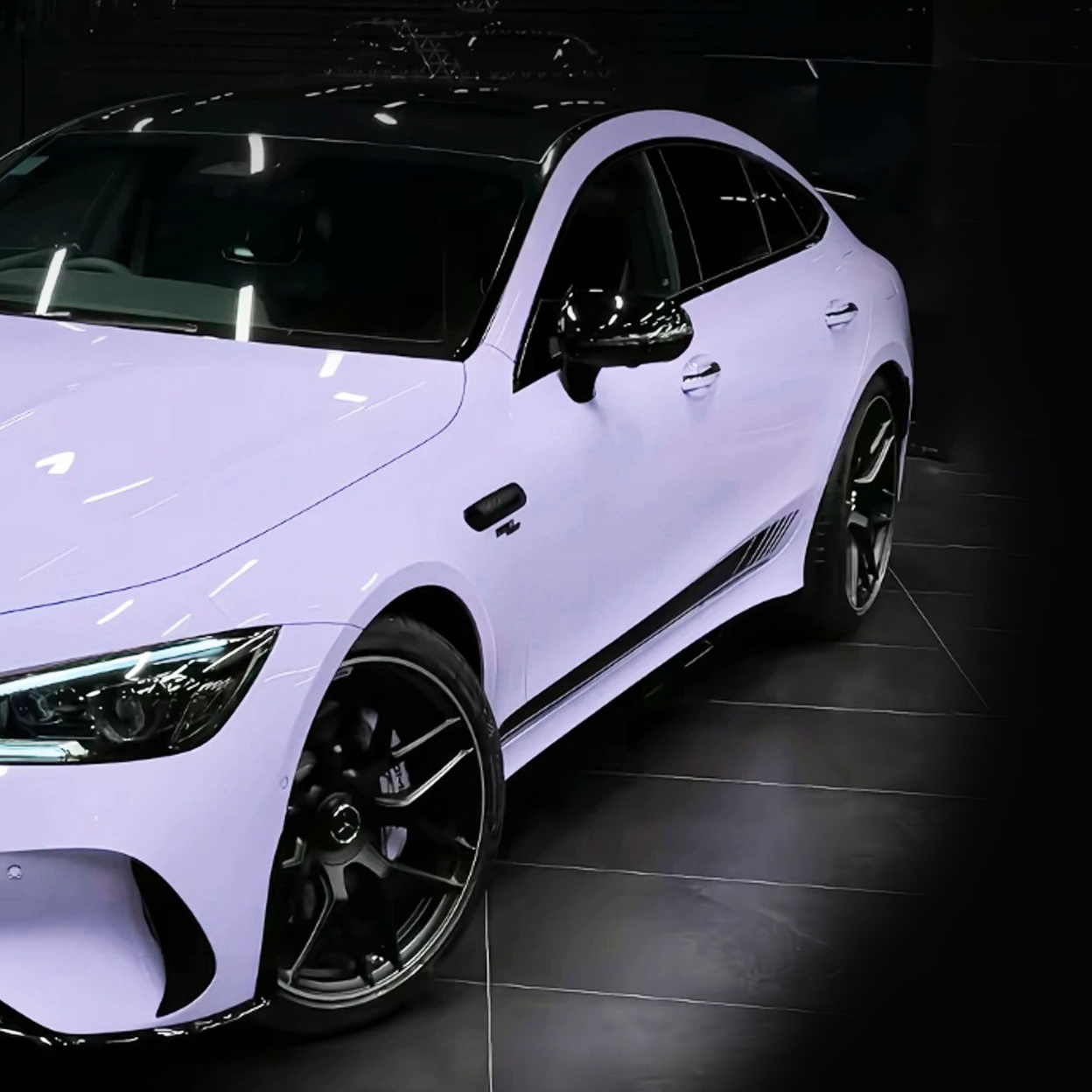 Ravoony Basic Glossy Violet Star Car Wrap