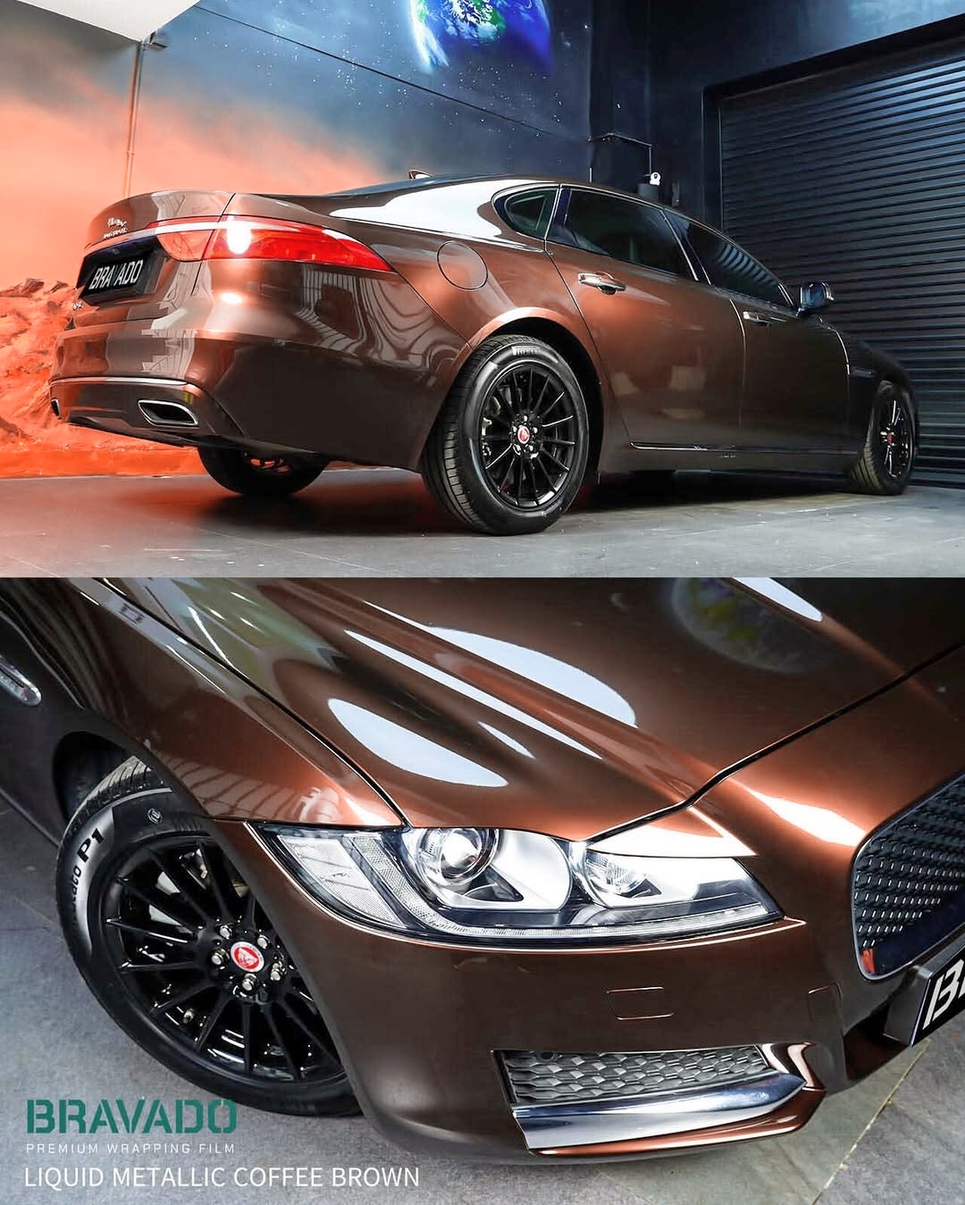 Ravoony Pro TPU Glossy Metallic Coffee Brown PPF Film