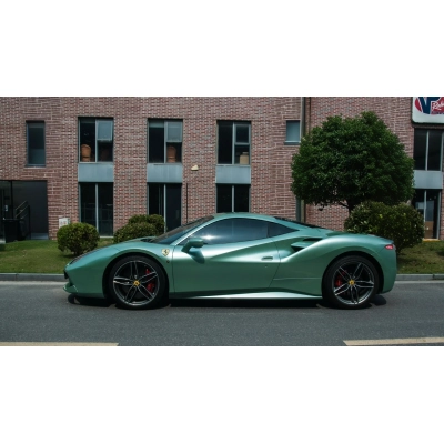 Ravoony Plus PET Ferrari Gloss Verde Francesca Green Vinyl Car Wrap 02