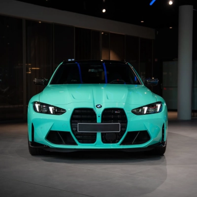 Ravoony Plus PET Glossy Porsche Mint Green Car Wrap 02