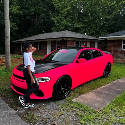 Ravoony Plus Ultimate Flat Fluorescent Pink Car Vinyl Wrap 01