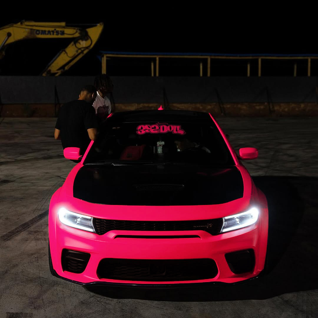 Ravoony Plus Ultimate Flat Fluorescent Pink Car Vinyl Wrap