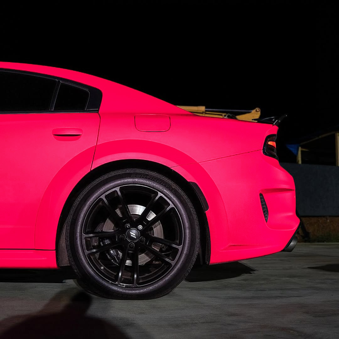 Ravoony Plus Ultimate Flat Fluorescent Pink Car Vinyl Wrap