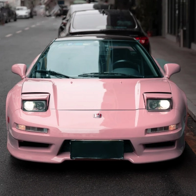 Ravoony Plus PET Gloss Crystal Peach Pink Car Vinyl Wrap 02