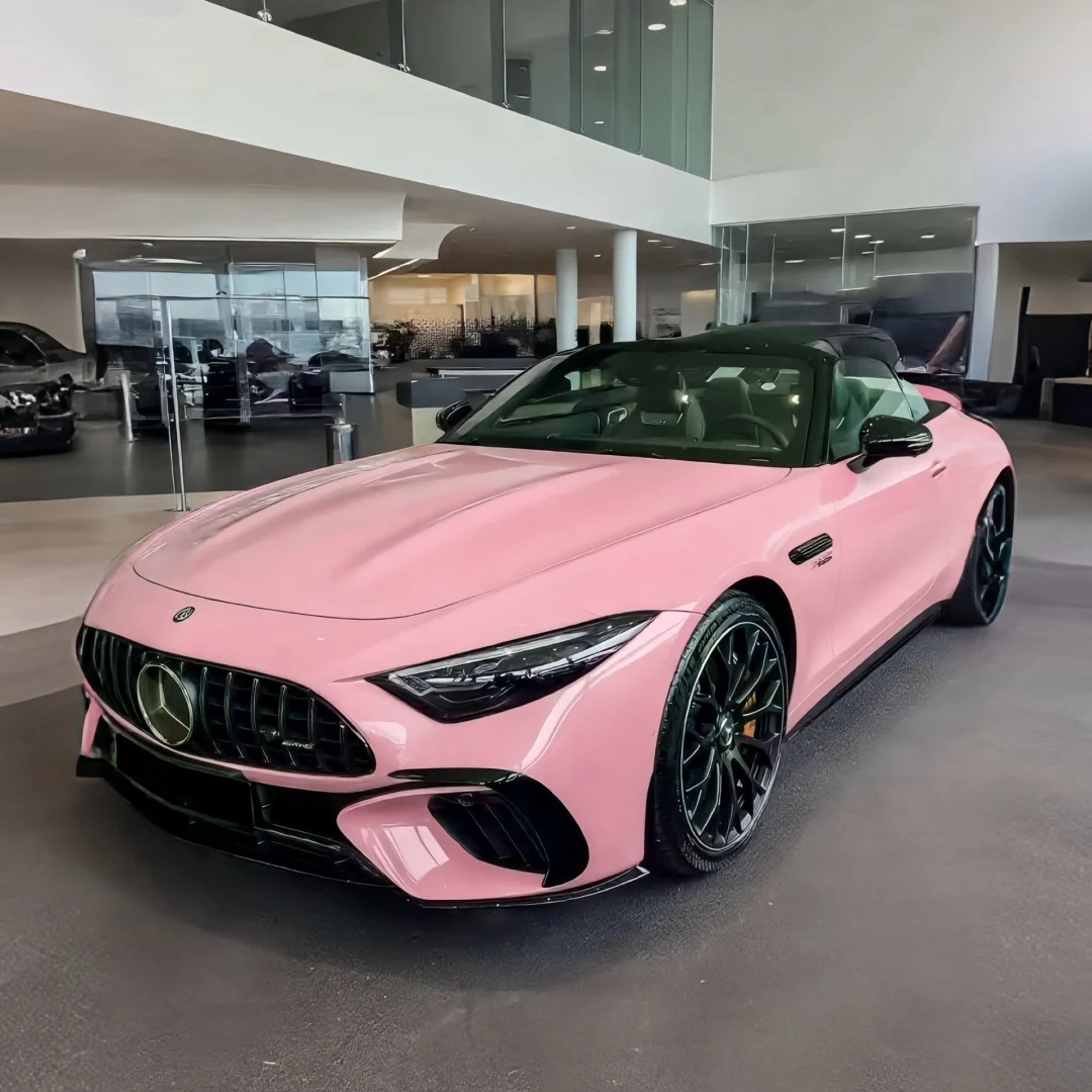 Ravoony Plus PET Gloss Crystal Peach Pink Car Vinyl Wrap