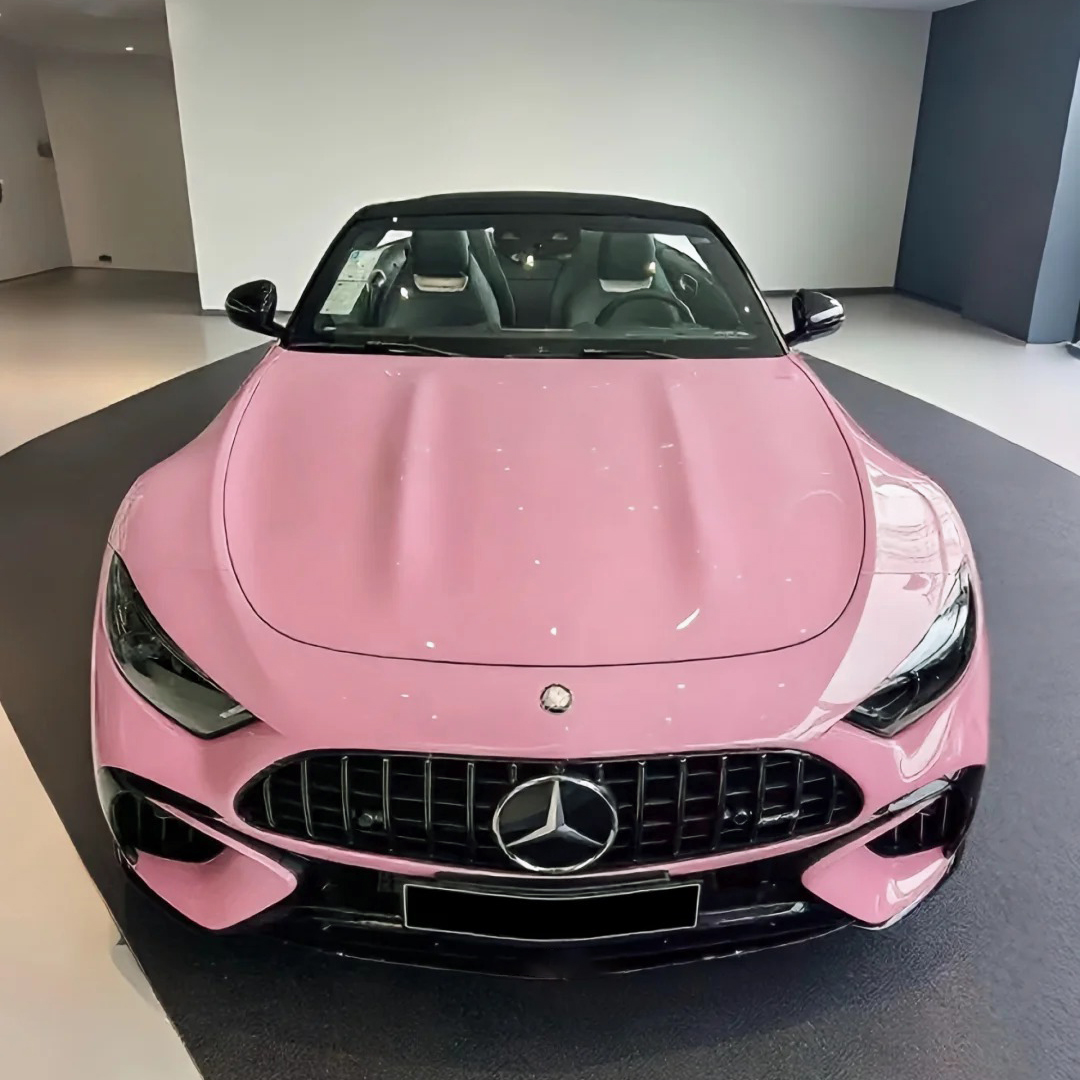 Ravoony Plus PET Gloss Crystal Peach Pink Car Vinyl Wrap