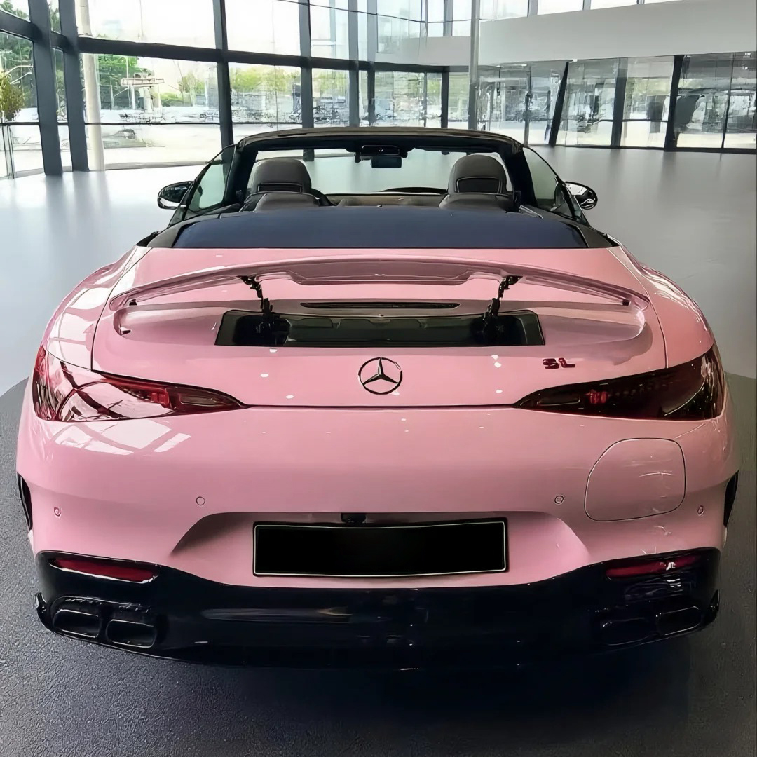 Ravoony Plus PET Gloss Crystal Peach Pink Car Vinyl Wrap