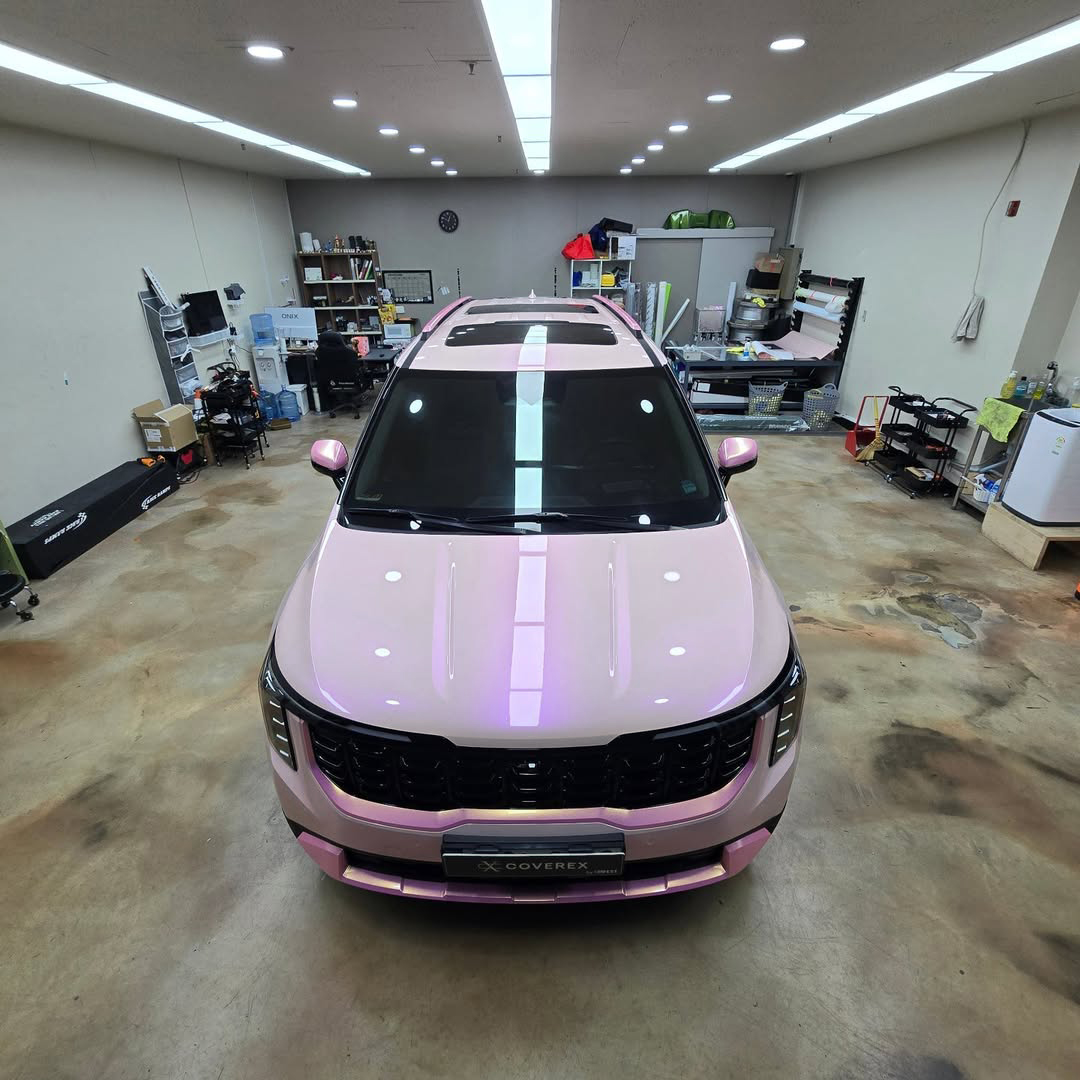 Ravoony Plus PET Twin Magic Pink Car Vinyl Wrap