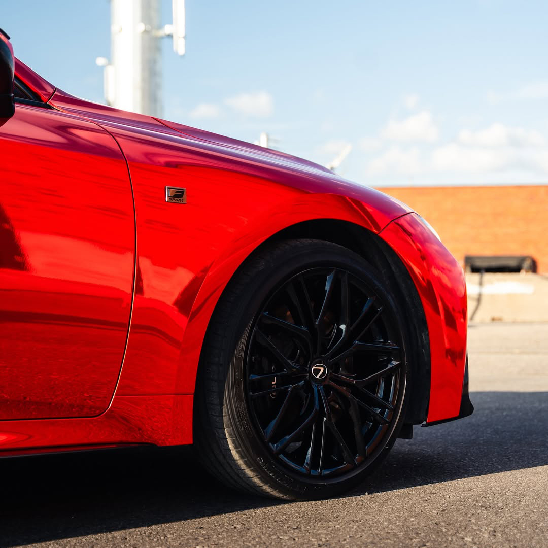Ravoony Plus Super Gloss Chrome Red Vinyl Car Wrap