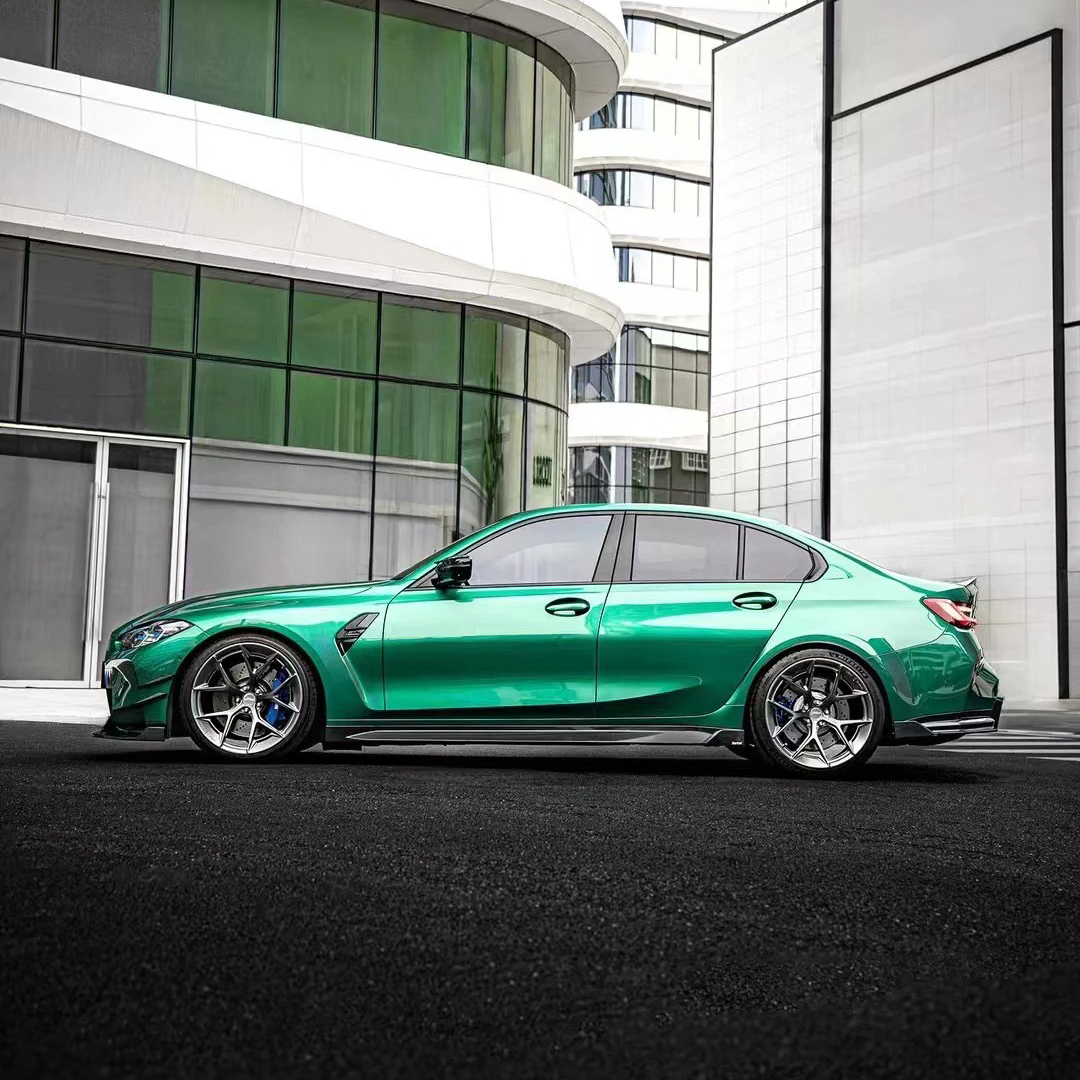 Ravoony Plus PET Metallic Paint Emerald Green Car Vinyl Wrap