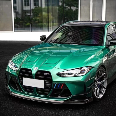 Ravoony Plus PET Metallic Paint Emerald Green Car Vinyl Wrap 02