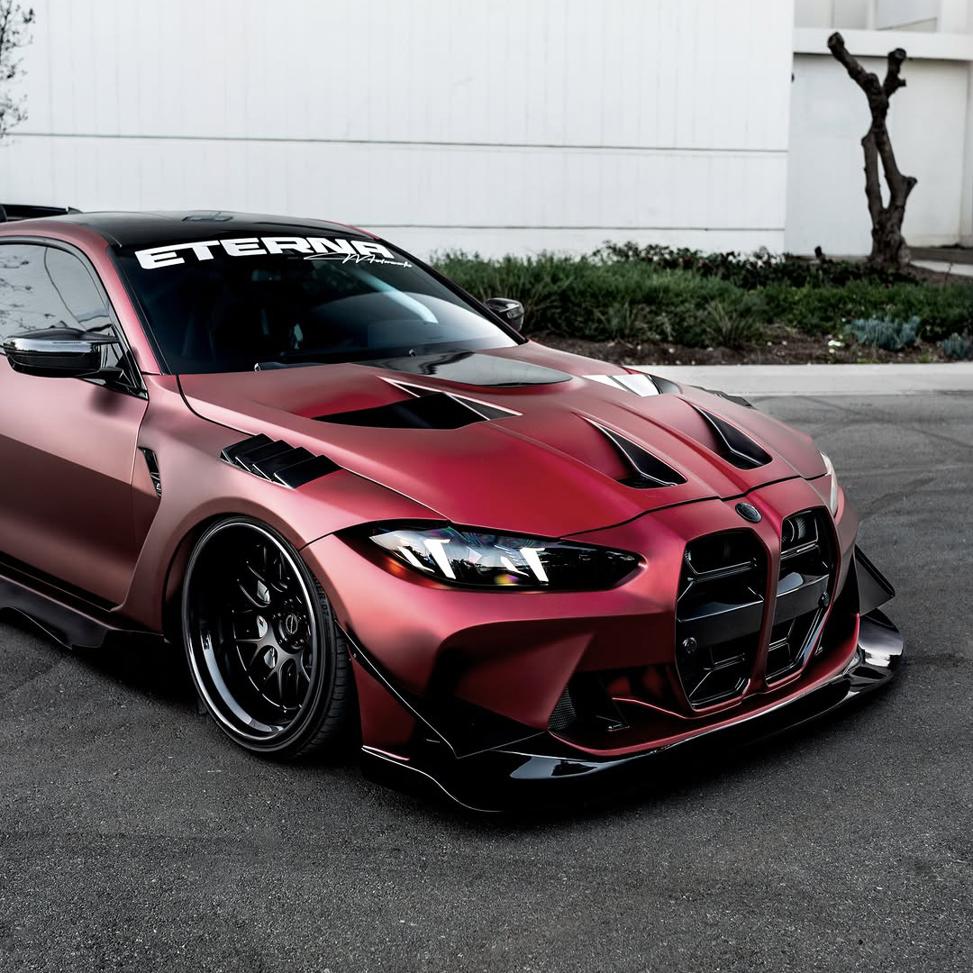 Ravoony Plus PET Matte Chrome Romanee Red Vinyl Car Wrap