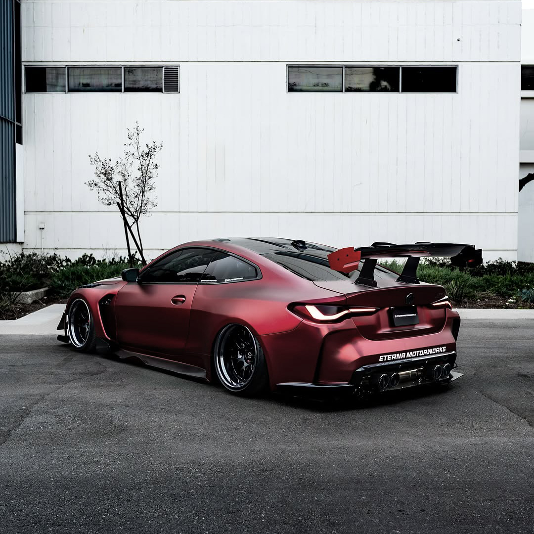 Ravoony Plus PET Matte Chrome Romanee Red Vinyl Car Wrap