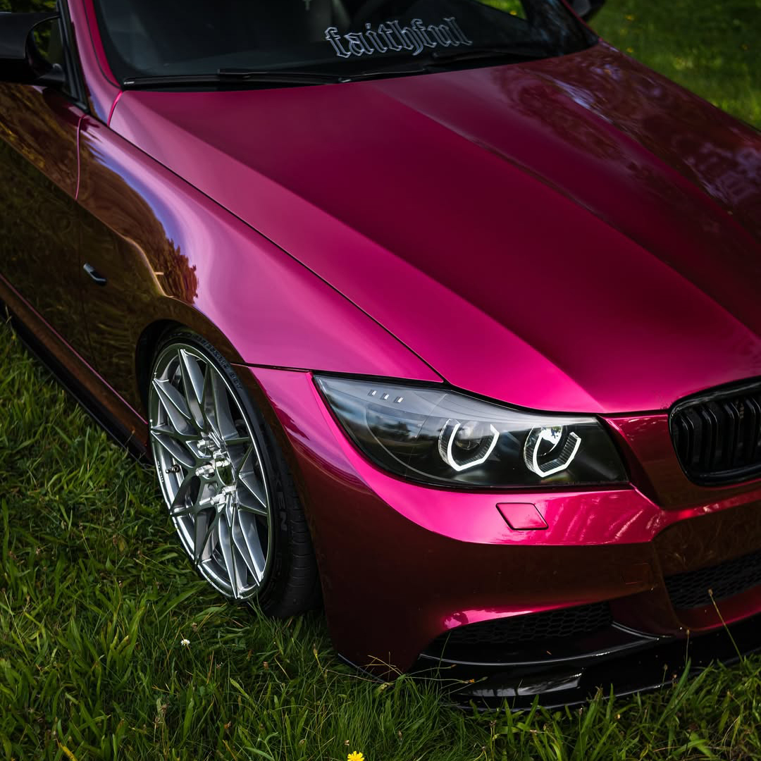 Ravoony Plus PET Glossy Metallic Rubellite Purple Vinyl Wrap