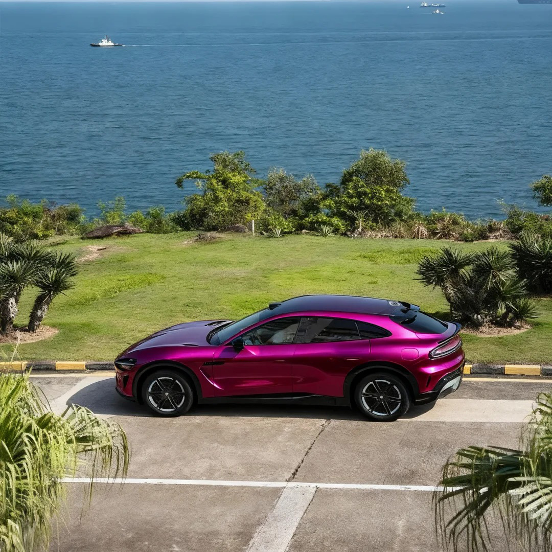 Ravoony Plus PET Glossy Metallic Rubellite Purple Vinyl Wrap