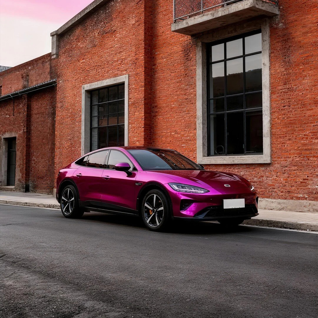 Ravoony Plus PET Glossy Metallic Rubellite Purple Vinyl Wrap