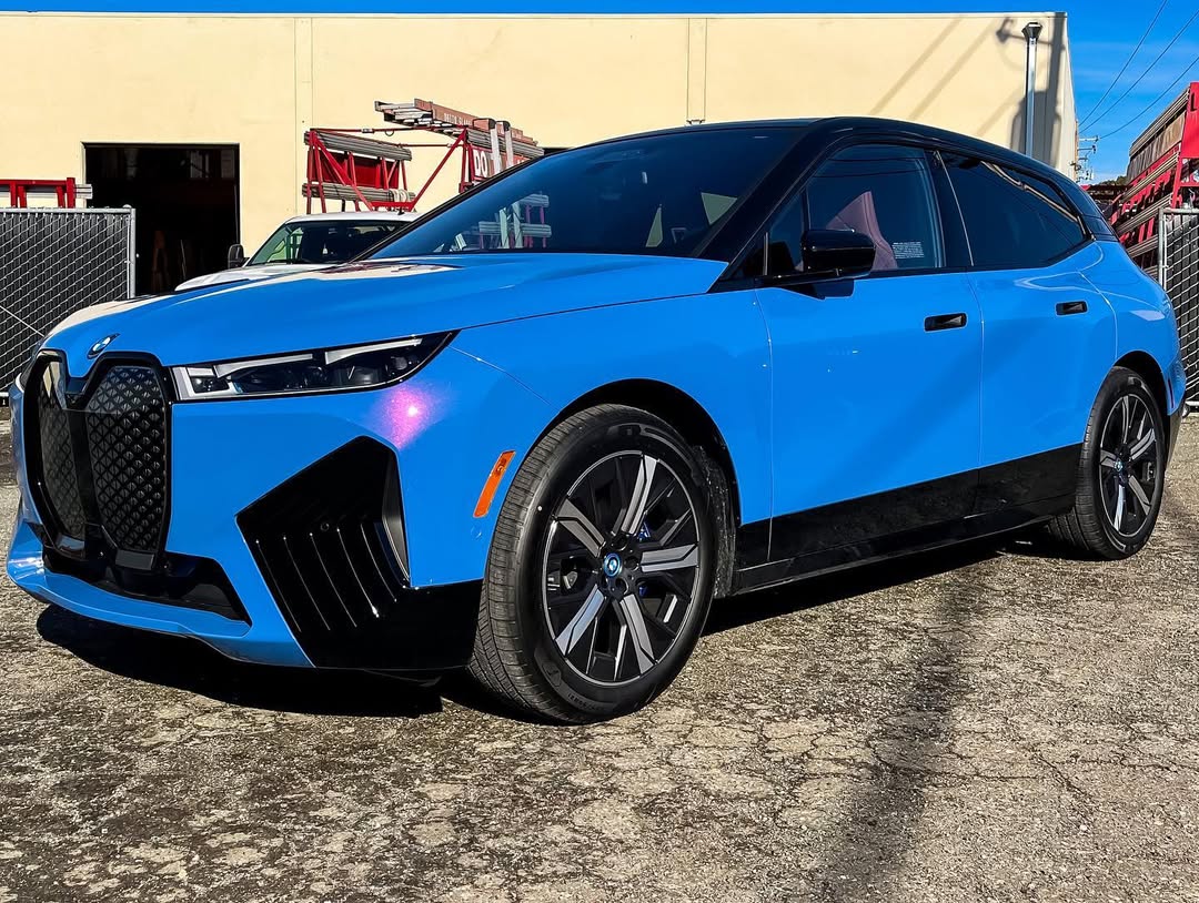 Ravoony Plus PET Glossy Diamond Blue Red Car Wrap