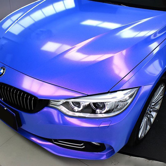 Ravoony Plus PET Glossy Diamond Blue Red Car Wrap