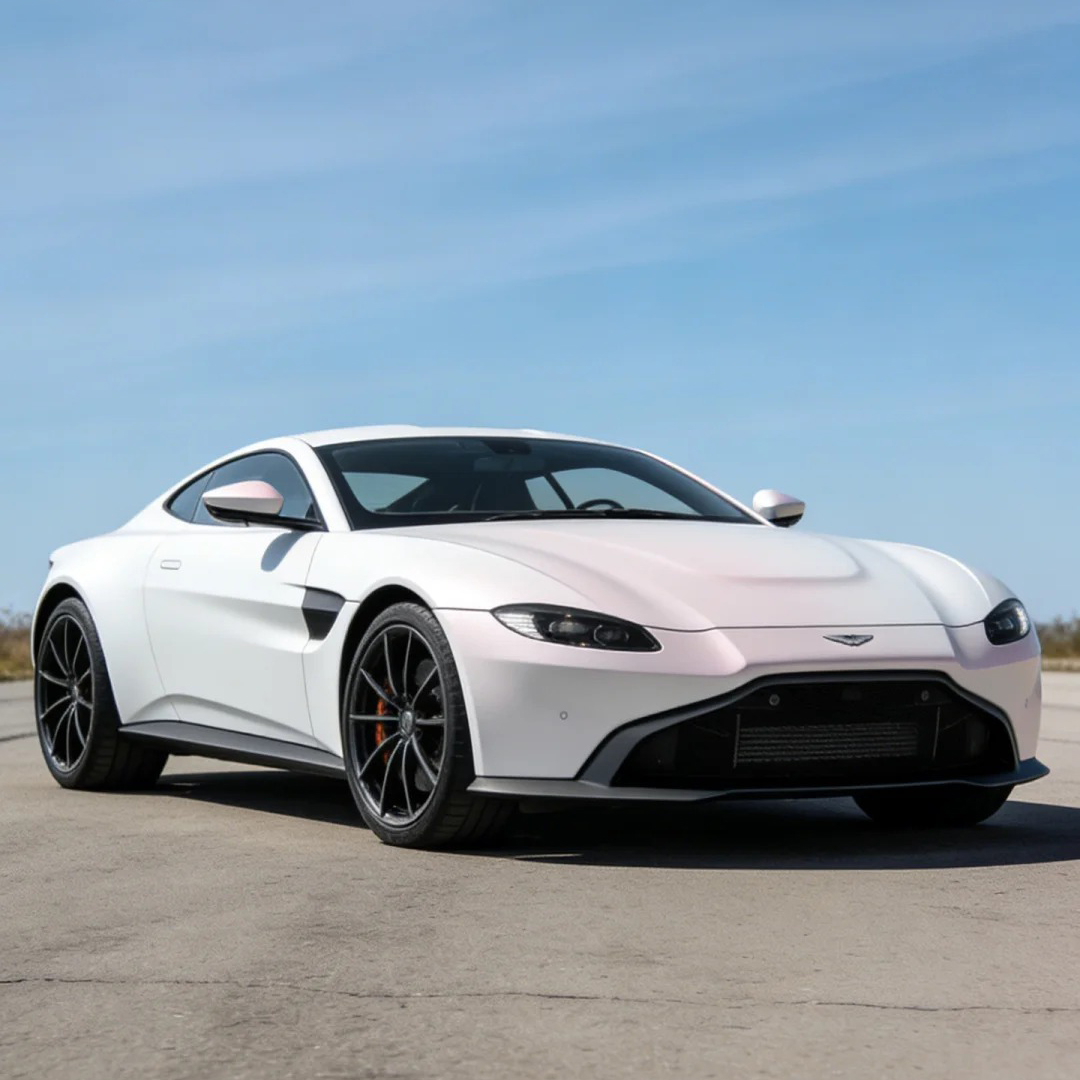 Ravoony Plus PET Matte White To Pink Car Vinyl Wrap