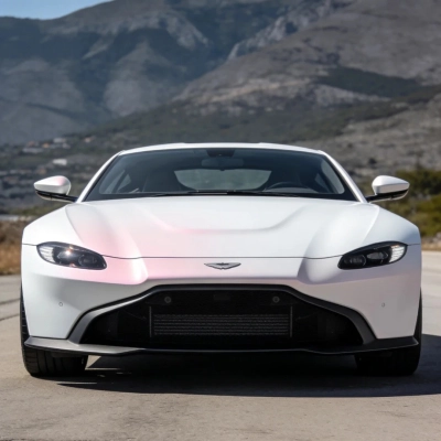 Ravoony Plus PET Matte White To Pink Car Vinyl Wrap 02