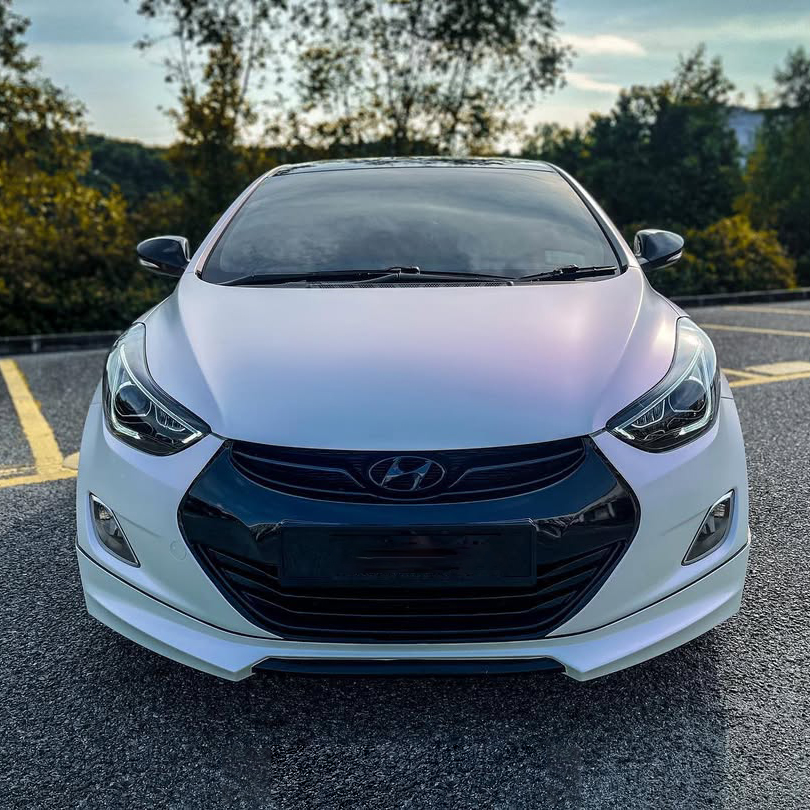 Ravoony Plus Pure Metallic White To Purple Vinyl Car Wrap